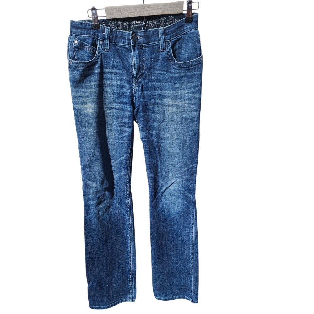 Wrangler Q-Baby Ultimate Riding Jeans Medium Wash Blue Denim WRQ20ST Size 5/6x36